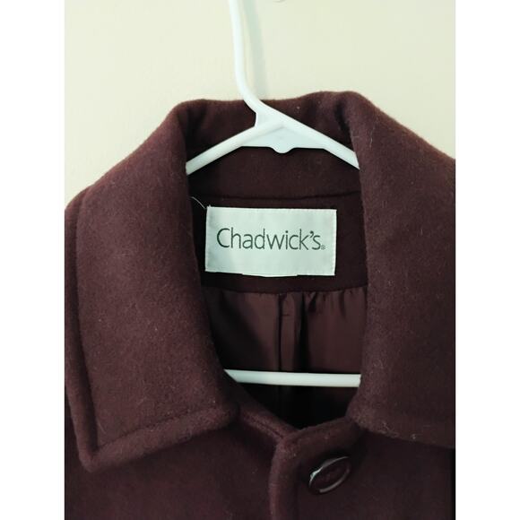 Plumb Colored Wool Blend Women's Blazer fun Chadwick's. Small. Office Attire. - Picture 3 of 14